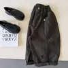 Pantalones largos para niños, colección de otoño, para niños y niñas, con bordado de estrellas y diseño de dobladillo curvo, adecuados para niños pequeños y niños pequeños, hechos de algodón lavado, estilo casual de pierna recta