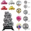 Nova bola de discoteca gigante de pé balão de folha de discoteca 4D para decoração de aniversário de bar balão 3D