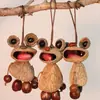 Ornamento de Bolsa de Casca de Fruta SinoNatural Casca de Fruta Chocalho Kit de Material DIY Sino de Vento Pronto Sementes de Plantas