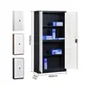 Gabinete de Acero para Archivos, Gabinete de Documentos, Gabinete para Comprobantes Financieros, Gabinete de Almacenamiento de Hierro de Dos Puertas Engrosado para Oficina de Empleados con Cerradura
