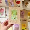Flores reales flores prensadas tarjetas de felicitación de flores prensadas con tema de bosque, tarjetas de votos, tarjetas, regalos florales, marcapáginas, tarjetas de presentación, tarjetas de invitación y artículos decorativos