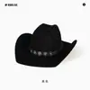 Sombrero de Caballero del Oeste Retro Americano Sombrero de Copa para Hombre Visera Sombrero Jazz de Verano Británico Protección Solar Sombrero de Vaquero de Ala Ancha