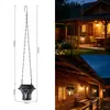 Luzes Pendentes Solares para Jardim Externo Jardim Villa à Prova de Chuva Paisagem Camping Decoração de Atmosfera Barraca Arranjo Luzes de Chama