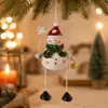 Venda quente transfronteiriça Natal ferro forjado velho homem boneco de neve rena ornamentos pendurados ornamentos de mesa para vitrine decorações de árvore de Natal