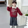 Conjunto de Sudadera con Capucha y Pantalones para Niños Estilo Primavera y Otoño 2026 Nuevo Otoño Estilo Coreano Ropa Casual Fresca de Bebé Conjunto de Dos Piezas