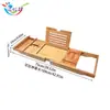 Estante para Bañera Bambú Telescópico Antideslizante Soporte para Bañera Baño Estante de Almacenamiento para Baño Soporte para Teléfono Móvil Tablet Estante para Bañera