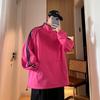 Moletom Funcional Avançado com Gola Alta Masculino Forrado com Fleece Outono e Inverno Tamanho Grande Algodão Veludo Raposa Prateada Pesado Solto Top Base