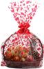 Bolsa de plástico termoencogible para cesta de flores de fondo curvo de alta transparencia PP para comercio electrónico transfronterizo, tamaño grande, bolsa para envolver regalos de vacaciones