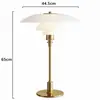 Lámpara de mesa vintage de cristal PH de diseñador danés, arte nórdico, adecuada para sala de estar, estudio, dormitorio, decoración de mesita de noche, regulable
