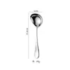 Colher Espessa de Aço Inoxidável com Cabo Longo, Colher Estilo Ocidental, Colher Doméstica para Comer e Beber Sopa, Colher de Aço Inoxidável 304