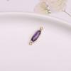 Fronteiriço Cobre Banhado a Ouro Luneta Cristal Oval Pingente Duplo Brincos Pendentes Anel Pulseira Colar Acessórios de Joalheria DIY Conectores
