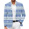 Novo Terno Masculino de Natal Comércio Exterior Transfronteiriço Amazon Jaqueta de Terno Estampada Moda Masculina Terno Estilo Britânico