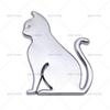 Personalidade de carro gato de estimação fofo cachorro de estimação javali logo do carro animação de desenho animado adesivos de carro de metal adesivos para a carroceria do carro logo da cauda
