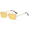 Jamie 3397 Gafas de Sol Sin Montura Metálicas Pequeñas Gafas de Sol Cuadradas para Hombre Gafas de Sol Sin Montura con Doble Puente Personalizadas para Mujer