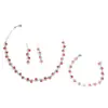 Accesorios de Boda para Novias Europeas y Americanas Moda Estilo Coreano Accesorios para Novias Juego de Tres Piezas de Collar, Aretes y Pulsera de Diamante Plateado