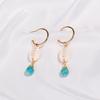 Pendientes creativos en forma de C de moda europea y americana y pendientes largos cosidos de concha de ágata natural pendientes para mujer al por mayor