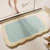 Alfombrilla de Baño de Dibujos Animados para el Hogar Absorbente Resistente al Desgaste Felpudo para Puerta de Inodoro Alfombrilla Antideslizante Fácil de Cuidar Alfombrilla de Piso de Imitación Cachemir