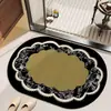 Tapete de Banheiro Floral de Terra de Diatomáceas, Tapete de Pé Absorvente de Água para Banheiro, Tapete de Entrada, Tapete Multifuncional Antiderrapante