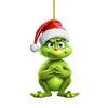 Decorações de Natal Acrílico Grinch Cruzadas Novo Produto Árvore de Natal Pingente Criativo Decorações de Festa de Natal