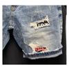 Pantalones Cortos de Mezclilla de Cinco Puntos Finos de Verano para Jóvenes Estudiantes Hombres Moda Guapo Versátil Azules Lavados Medianos