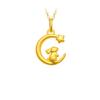 Colgante Año Zodiacal del Conejo Collar Conejo Luna Estrella Accesorio Recogedor de Estrellas Diseño Nicho Joyería