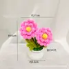 Produto Acabado Mais Vendido Transfronteiriço: Planta em Vaso Fofa de Flor de Cerejeira e Crisântemo, Presente para o Dia dos Professores, Presente para o Dia das Mães, Presente de Decoração para Casa