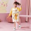 Camisón de niña de algodón de verano, nuevo camisón infantil transpirable de manga larga para tallas medianas y grandes, ropa de casa para niña, camisón bonito