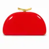 Bolsa Transversal de Ombro Único Novo Estilo Europeu e Americano para Mulheres Bolsa Irregular em Formato de Concha de Acrílico Bolsa de Mão Elegante para Casamento e Banquete