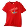 Playera Infantil de Manga Raglán Roja y Blanca 2025 Nuevo Verano Manga Corta Tops para Niño Casual Media Manga Algodón Puro Ropa Infantil