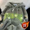Chaqueta Cardigan de Pana con Estrellas Vintage Americana para Mujer, Estilo Primavera y Otoño, Sudadera con Capucha Holgada Ins Tendencia Calle