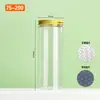 Frascos de plástico de 75 ml, botellas vacías, frascos transparentes sellados, frascos de embalaje de grado alimenticio, cajas de almacenamiento redondas de boca ancha, contenedores redondos pequeños