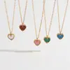 Collar Único de Acero de Titanio con Corazón de Doble Cara para Mujer, Cadena para Clavícula de Lujo Ligero Estilo Europeo y Americano, Cadena de Cuello de Corazón Rojo Pequeño Versátil de Diseño Moderno