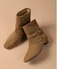 Botines Retro Melard de Punta para Mujer que Aumentan la Altura, Nuevos Botines Martin Adelgazantes para Otoño 2026 con Hebilla de Cinturón, de Media Pantorrilla