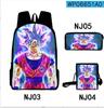Mochila Nueva de Anime de Dibujos Animados de Dragon Ball de Amazon para Estudiantes de Primaria y Secundaria, Bolsa Escolar, Bandolera, Estuche para Lápices, Set de Tres Piezas