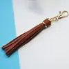 Borla de Cuero de 10 cm Borla de Cuero PU Colorida Borla Cuentas de Silicona Etiqueta de Pegamento DIY Accesorios Colgante para Bolsos Adornos