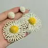 Pendientes Tejidos de Girasol Dulces y Frescos para Mujer Pendientes Estilo Vacaciones Dopamina Pendientes de Moda para Mujer