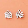 Nuevos accesorios de plata hechos a mano para bricolaje: colgante de uva retorcida con estambre de flor, adorno colgante de plata pura.