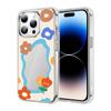 TPU+PC Adecuado para Funda de Teléfono Móvil Apple iPhone17Promax con Botones Pintados con Flores y Cubierta Protectora con Flores Pintadas