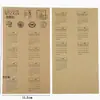 Calendario de Papel Kraft de 12 Meses con Pegatinas de Índice Autocompletables Se Pueden Pegar como Marcadores y Horarios Mensuales de Bricolaje
