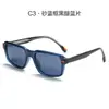 Nuevas Gafas de Sol Polarizadas de Moda para Hombre con Patillas Planas y Bisagras de Resorte Cp, Gafas de Sol Transfronterizas para Mujer con un Toque de Moda de Alta Gama