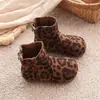 Botines Cortos de Leopardo para Niña Otoño Invierno Nuevos Retro Gamuza Suela Suave Antideslizantes Elegantes Versátiles Casuales Botinitos