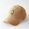 Gorra de Béisbol Suave Bordada con Oso de Dibujos Animados de Pana para Hombres y Mujeres, Visera Solar Simple y Versátil, Gorra Pequeña con Visera que Muestra la Cara