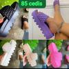 Pantuflas de Plataforma de Suela Gruesa para Mujer para Usar en la Calle Pantuflas Nuevas de Tiras Tejidas para Mujer Pantuflas para Mujer
