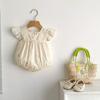 Verano Nuevo Traje de Trepar Floral Bordado para Bebé Niña Traje de Manga Volante Vestido de Niña Vestido de Hermana Infantil