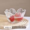Nordic simples casa transparente Phnom Penh vidro salada tigela criativa de quatro folhas martelo padrão pratos Internet Celebrity Tableware Set