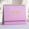 Calendario 2027: Adorno de Escritorio Minimalista, Estilo Morandi, Fresco y Creativo, Planificador de Oficina y Rastreador de Tareas Diarias