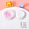 Prato Colorido com Efeito Ondulado de Coração Delicado Acessórios de Resina Prato de Jantar para Comida e Brincadeira Decoração de Casa de Boneca DIY Brinquedos para Casa de Brincar