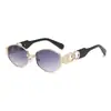 Nuevas Gafas de Sol Metálicas Ovaladas de Marco Pequeño Estilo Retro Vintage con Protección UV400 para Mujer