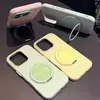 Funda de silicona suave color macarrón, adecuada para Apple 18 Pro Max, funda para iPhone 17 de cobertura total, a prueba de caídas, con soporte magnético