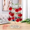 Árbol de manzana de cristal, joyería creativa para el hogar, adornos decorativos para sala de estar, pasillo, mueble de TV, vitrina para vinos, manualidades, decoraciones.